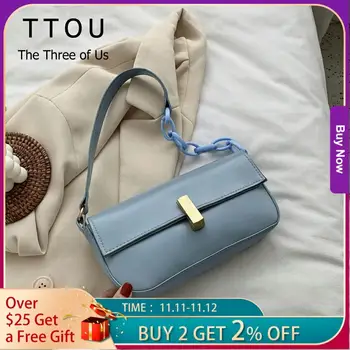 

2020 Fashion Designer Women Handbag Casual Female Shoulder Messenger Bags Vintage Famous Brand Female Solid Color Chain Bag