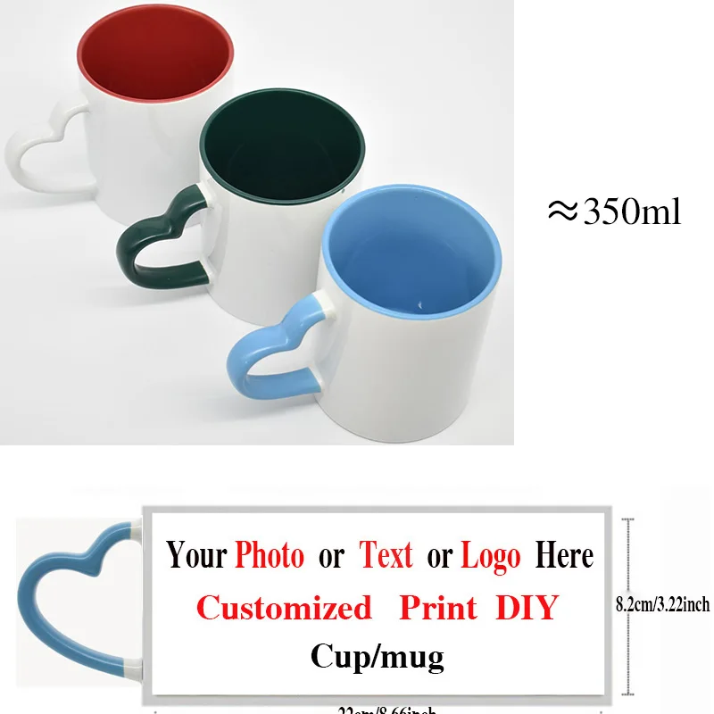 Кружка с принтом на заказ, 9 видов стилей, 11 цветов, чашка, сделай сам ...