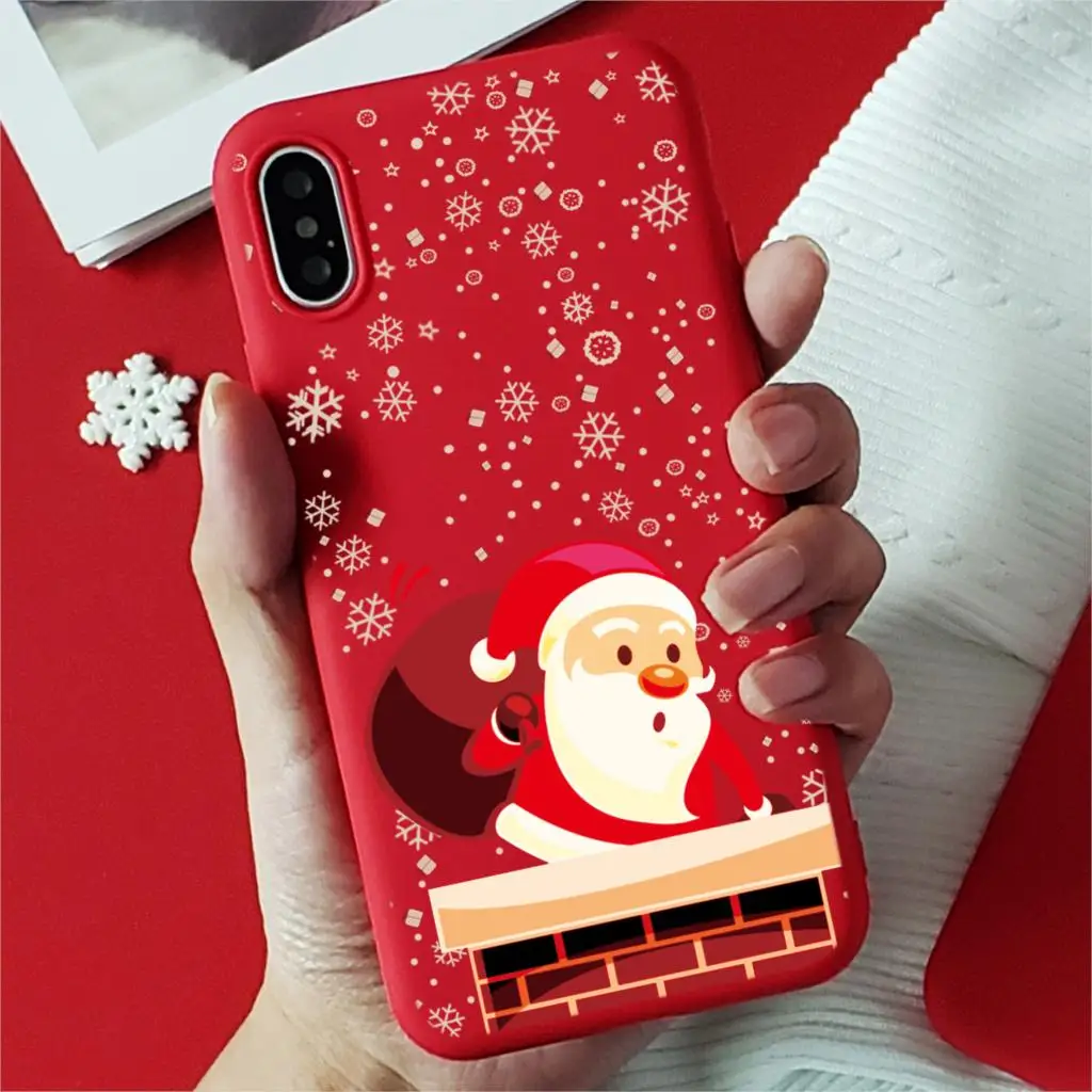 Чехол ярких цветов для iphone 11 Pro Max чехол для телефона с рождественским рисунком для iphone 6 6S 7 8 Plus 5 SE Матовый ТПУ чехол для iphone XR XS Max X