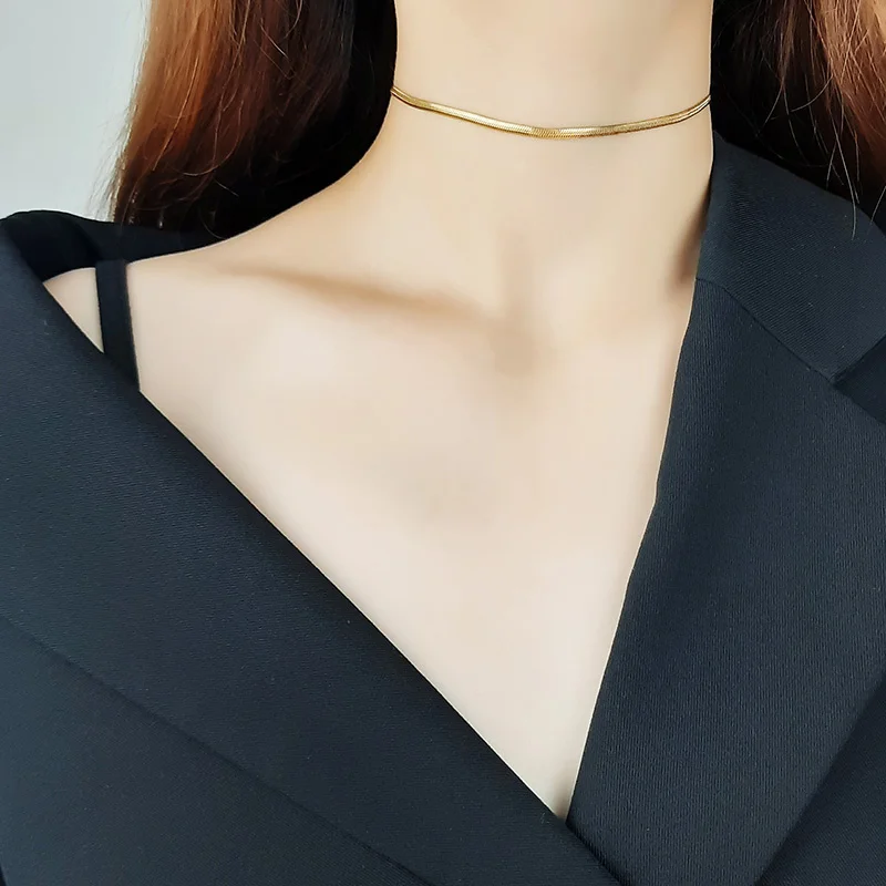 Simple 3mm Snake Chain Necklaces for 