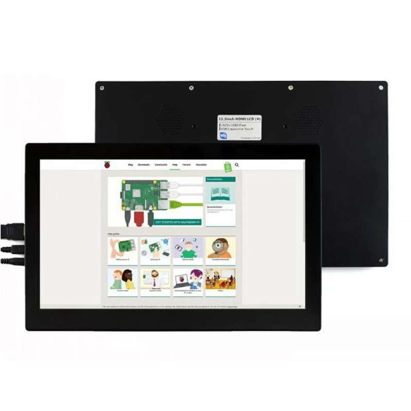 Waveshare 13,3 дюймов ips 1920X1080 Емкостный пресс-экран с закаленным стеклом для Raspberry Pi xbox 360 переключатель US Plug