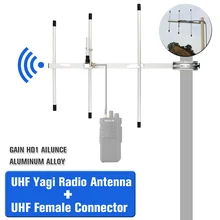 Высокая усиление HD1 алюминиевый сплав UHF Yagi радио антенна+ разъем UHF Разъем сильный сигнал наружная телевизионная антенна