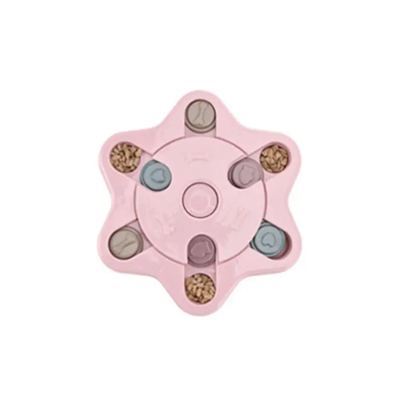 Pink-Style 2 Pet Puppy диспенсер мозаика с изображением собаки игрушки Чаша интерактивные обучающие игры фидер - Цвет: Pink-Style 2