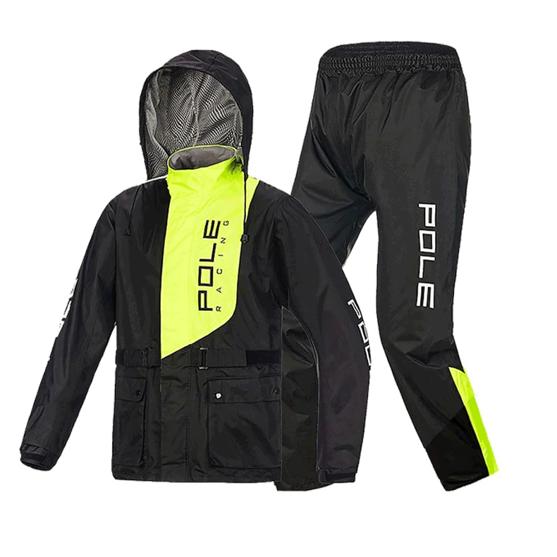 POLE Motorbike Sport Rainwear Suit Waterproof Coat Pants Motorcycle waterproof Raincoat Fishing Men Women rainproof Suit