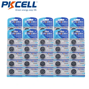 

50PCS PKCELL new battery cr2025 CR2025 , DL2025, ECR2025 3v button cell coin batteries for watch computer cr 2025 original brand