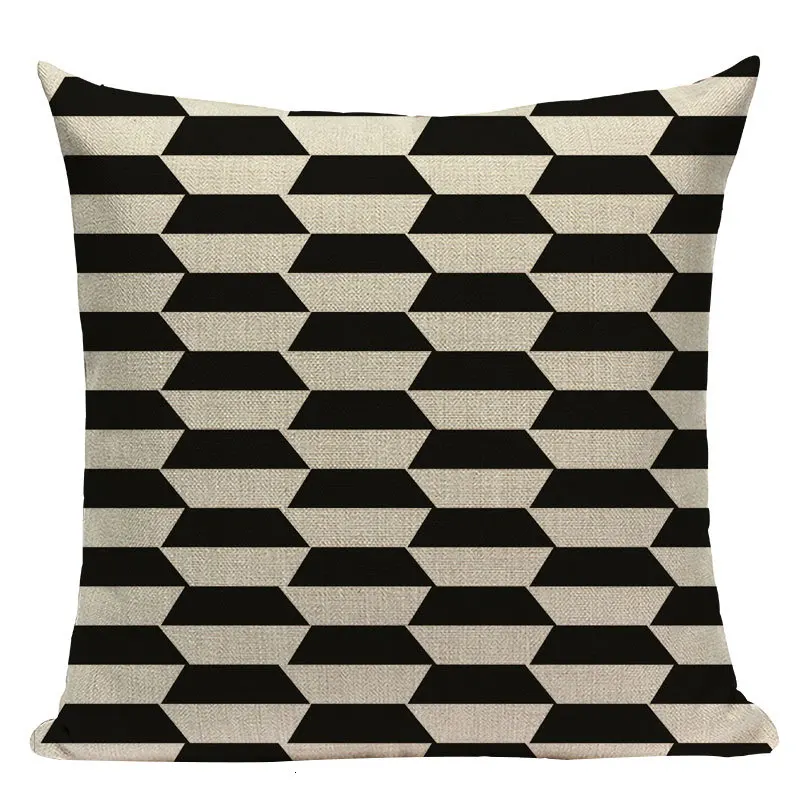Пользовательские геометрические подушки декоративные узоры подушки льняные наволочки для дивана 45 см x 45 см Высокое качество декор наволочки