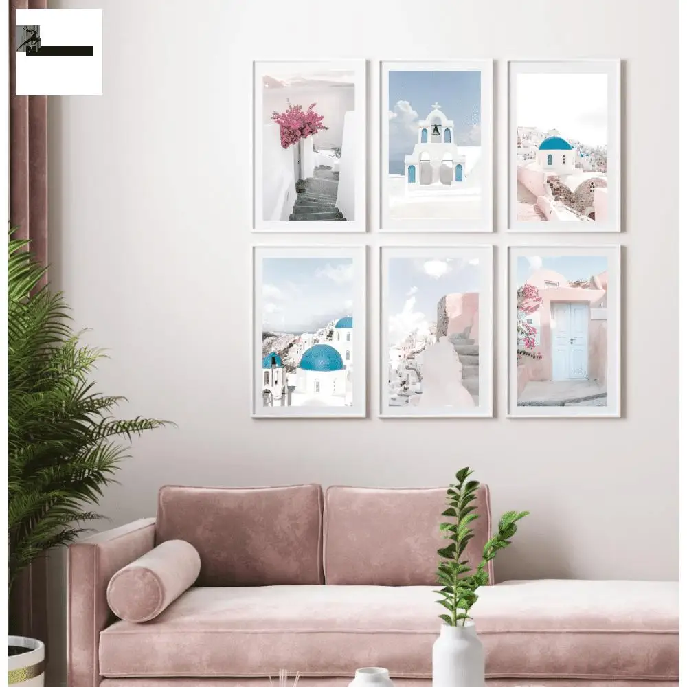 

Greece Aegean Sea Sunrise Landscape Canvas Painting Nordic Poster Photography Decoration Pictures for Living Room Home Decor