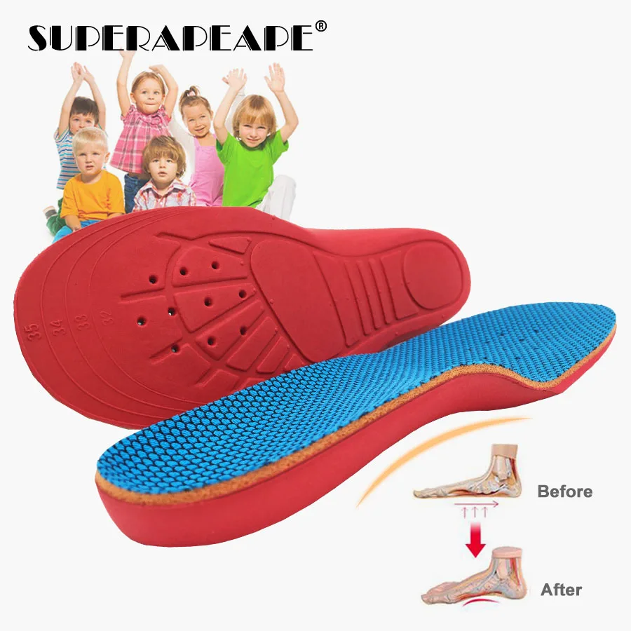 Kids Children Orthopedic Insoles for Children Shoes Flat Foot Arch