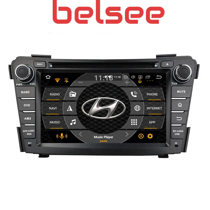 Belsee автомобильный DVD gps Android 9,0 головное устройство Автомобильная Мультимедийная система аудио плеер сенсорный экран HD для hyundai i40 2011 2012 2013