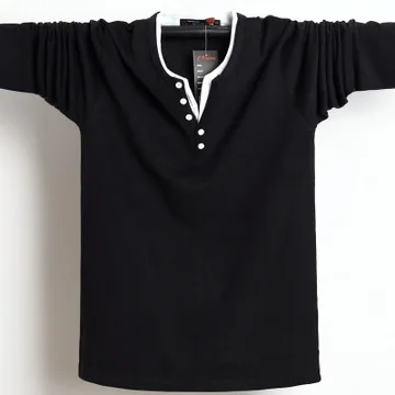 Черный Большие размеры 6XL 7XL 8XL Осенняя хлопковая Футболка мужские зимние кофточки с длинными рукавами Топы Нижнее белье домашние свободные футболки мягкие удобные 56 - Цвет: Черный