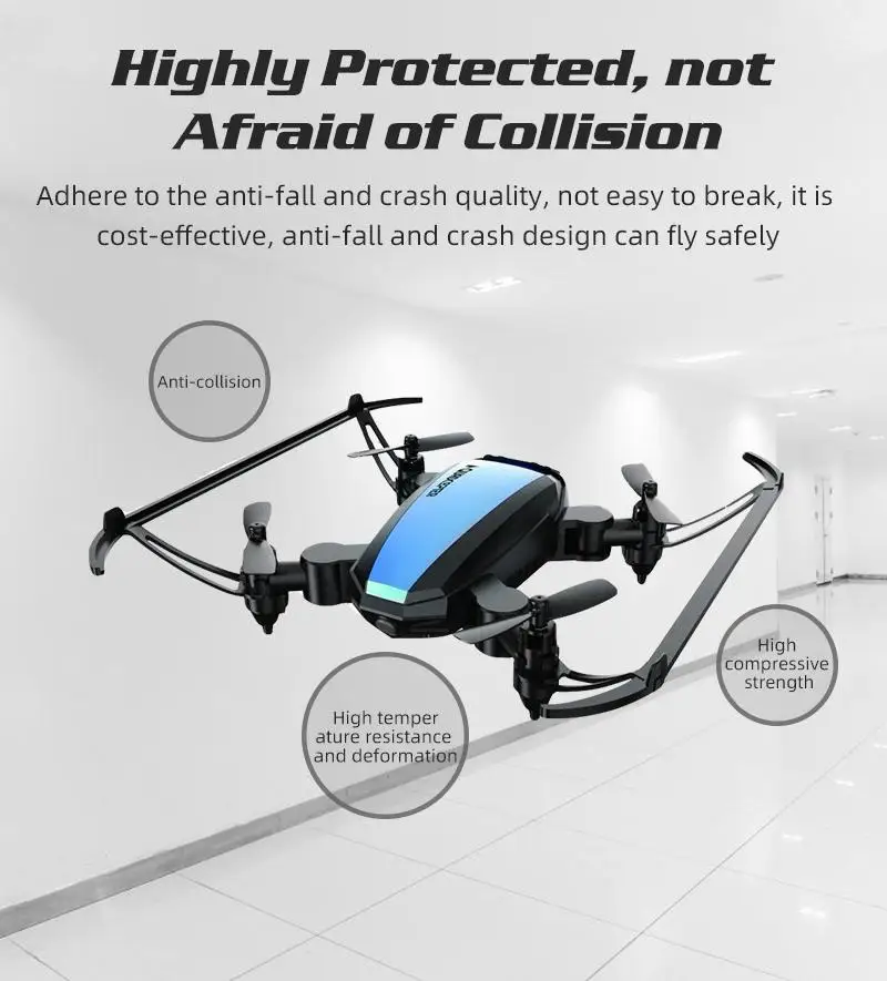 GW125 Mini Drone Quadrocopter 2.4G 4CH RC Helicopter Micro Pocket Folding Dron for Kids Toys for Boys