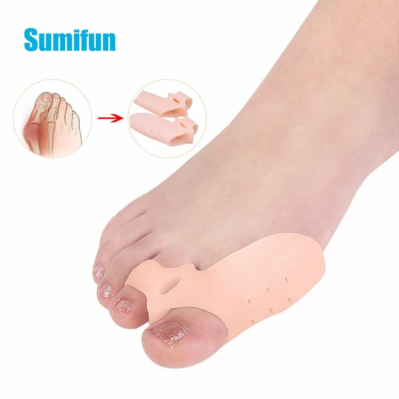 2pcs Silicone Bunion Corrector Toe Separators Foot Corrector Straightener For Toes Haluksy Calluses Pad Hallux Valgus toe separators toe corrector