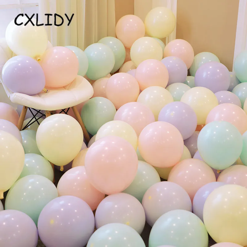 30pcs Macaron Balloon Pastel Party Candy Balloon Birthday Party Ornament Girl Boy Baby Shower Wedding Supplies aa103 (29)