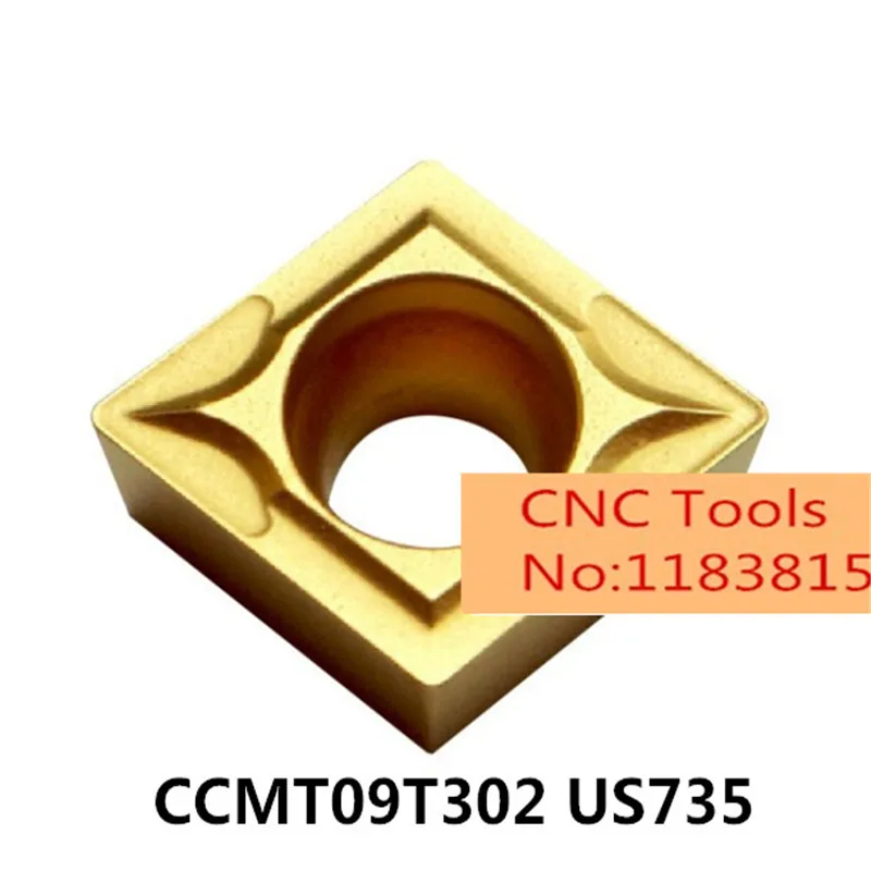 Твердосплавные пластины CCMT09T302/CCMT09T304 US735/CCMT09T308 US735,CCMT09T302/04/08 для токарного инструмента, из нержавеющей стали