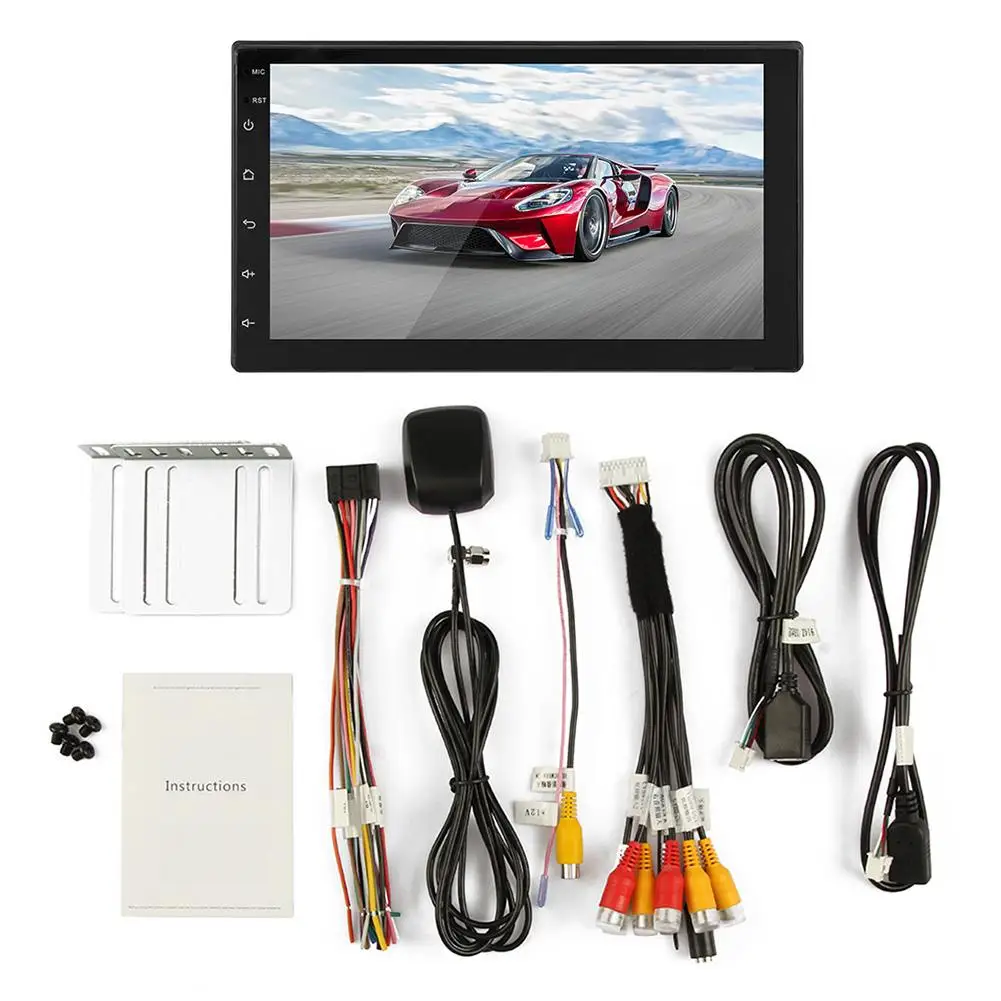2 Din Android 9 1 Автомобильный мультимедийный видеоплеер автомобильное радио Bluetooth Wi Fi