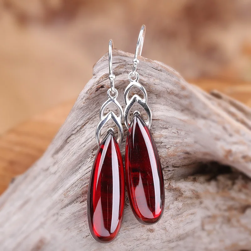 Серьги-капли для женщин с разноцветными драгоценными камнями, настоящее 925 пробы, серебряные серьги, серьги под вечернее платье, E1442