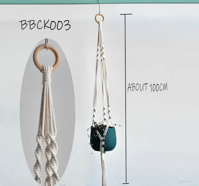 New arrival  100% handmade macrame plant hanger pot holder hanger for pot macrame hanger for plant hanger for flowerpot BBCK1003