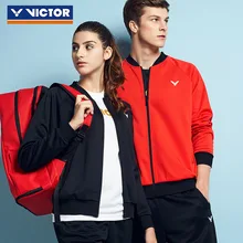 VICTOR Новое поступление одежда для бадминтона трикотажное спортивное пальто куртка с длинными рукавами Повседневное спортивное пальто J-95603