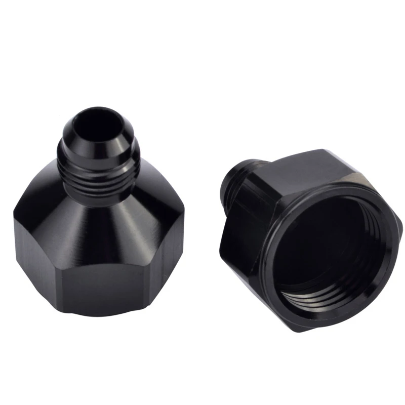 SPEEDWOW AN6 Nylon Fuel Line Black Hose Pipe Black Hose End Straigh 45Degree Elbow Fitting AN Flare Reducer Expander