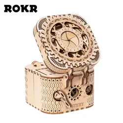 ROKR DIY 3D деревянные головоломки Коробка для хранения шкатулка для драгоценностей сборки модель здания комплект игрушечные лошадки детей и
