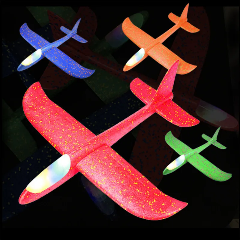 48 см планер DIY самолет из пенопласта планер самолет из пеноматериала игрушки ручной бросок мухи модель самолета Модель увлекательные игры для активного отдыха для детей - Цвет: 48cm Top Light