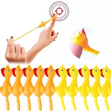 Jouet en forme de poulet catapulte, jouet léger, en caoutchouc, jouet volant, fronde, collante, turquie