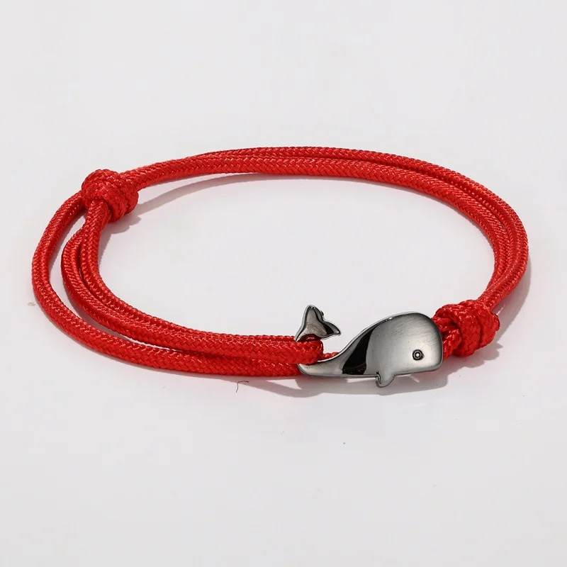 Minimalist Whale Bracelet Men Female Adjustable String Braslet