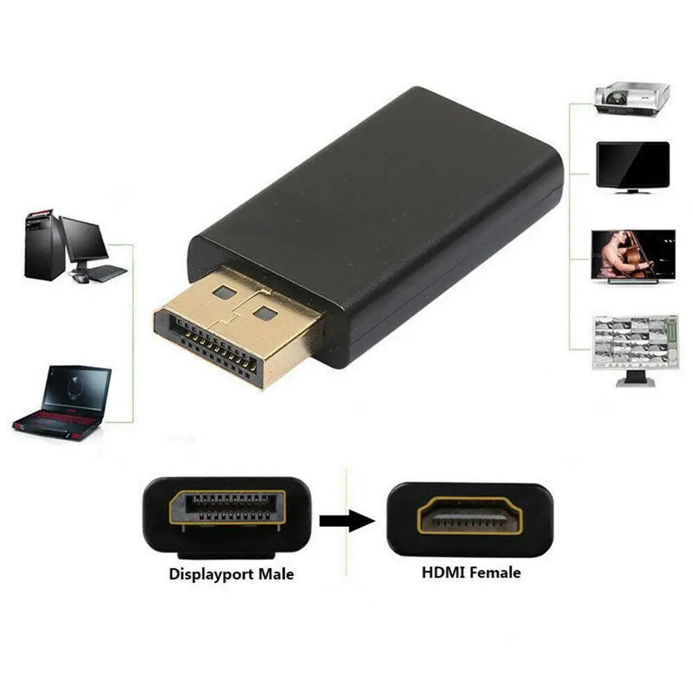 Портативный Дисплей Порт DP Мужской к HDMI Женский адаптер черный Высокое качество