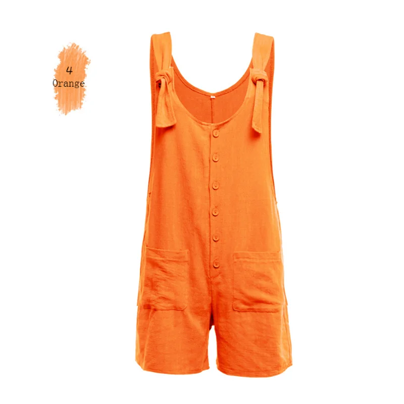 Backless Rompers Playsuit Female Harem Pants Pantalon Loose Short Bib Pants Combinaison Femme Bib Overalls Womens Jumpsuits - Цвет: 3