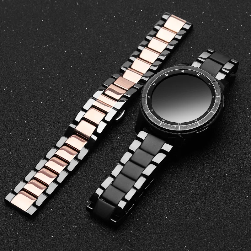 18 мм/20 мм/22 мм керамический ремешок для часов Huawei GT/watch 2 pro /Samsung Gear S3 Lenovo часы 9 /Galaxy