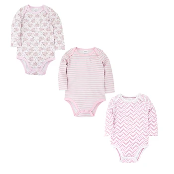 

Honeyzone 3Pcs/Set Recem Nascido Baby Romper Summer Newborn Baby Girl Infant Pink Striped Ropa Bebe 0 Meses Toddler Jumpsuit