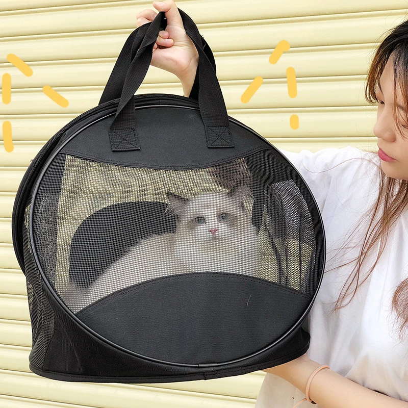 Портативная уличная сумка для домашних животных сумка для кошек Складная портативная сумка с аппликацией в виде котенка продукты для Собаки Сумка для домашних животных переноска космическая сумка в виде кота