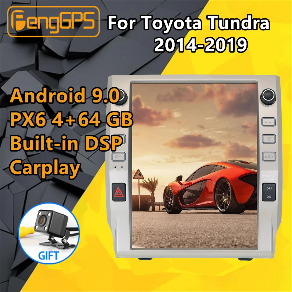 Для Toyota Tundra 2014 2019 Android Tesla Style экран Аудио Радио Стерео PX6 Автомобильный