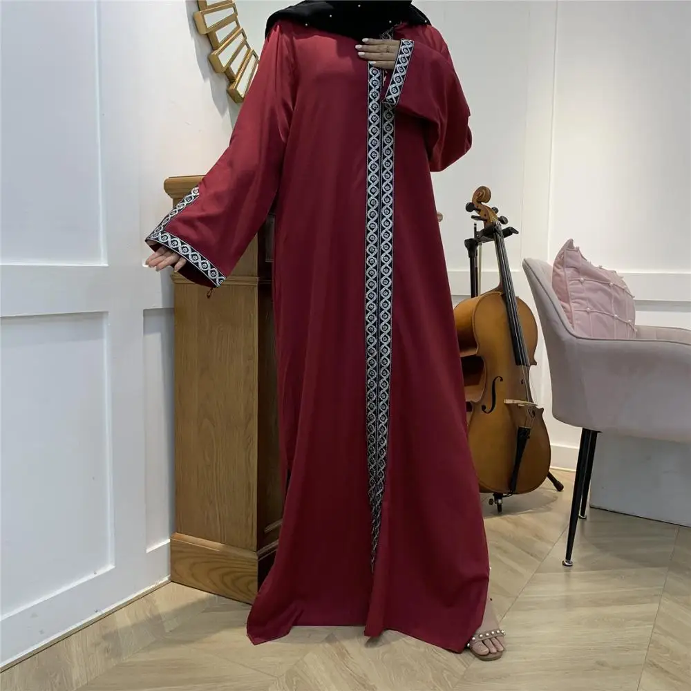Длинное платье с капюшоном и вышивкой в мусульманском стиле|muslim abaya|abaya embroiderymaxi