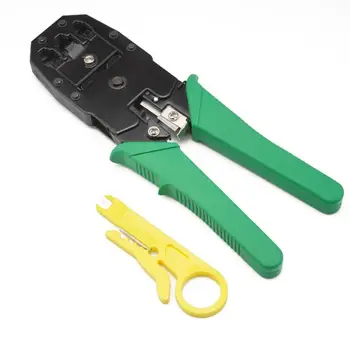 

Alloy Wire Stripper Insulation Network Crimping Pliers Multi-functional Hand Tools for Cat5 Cat5e Cables with 8P8C Plug