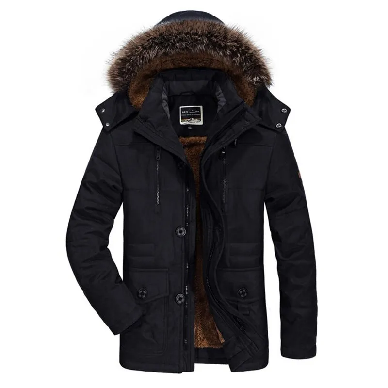 Зимняя мужская куртка, утолщенная, Вельветовая, с капюшоном, военная, с хлопковой подкладкой, мужская куртка, пальто, теплый флис, с мехом, парка, пальто размера плюс, 7XL