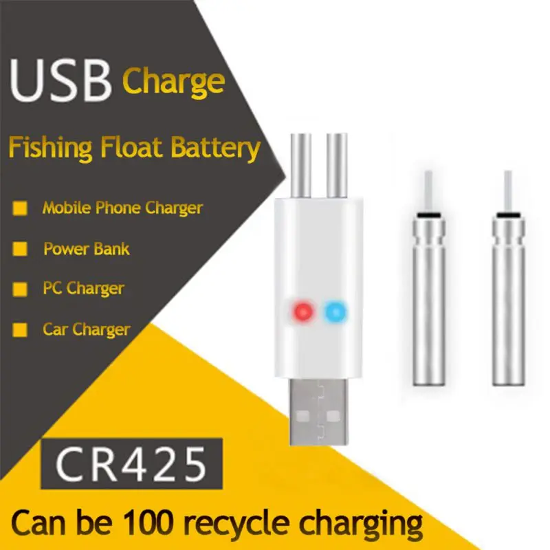 

Fishing Floats Rechargeable CR425 Battery LED Fishing Float Accessory Suit for Different Charger Devices hot