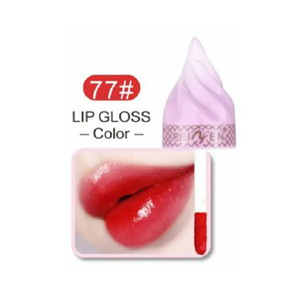 7 Ice Cream Lip Gloss Waterproof Long Lasting Makeup Liquid Lipstick Lip Tint Makeup Cosmetic Professional Hydrating Moisturizing - Цвет: 7
