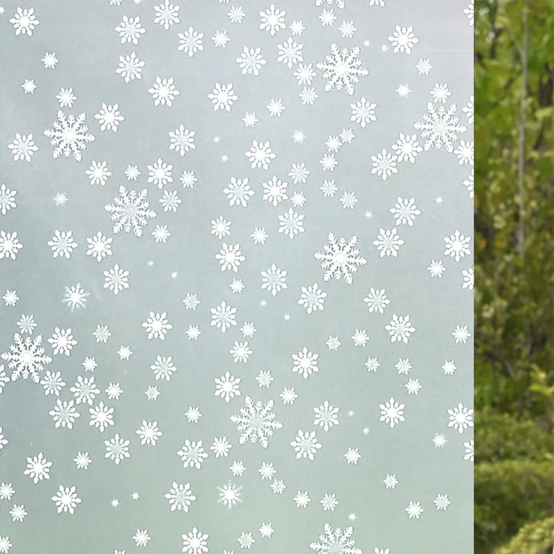 snowflake 60x200 см самоклеящаяся пленка для окна ванной комнаты, раздвижные стеклянные двери, целлофан, туалет, полупрозрачное окно, стекло, клейкая бумага - Цвет: snowflake
