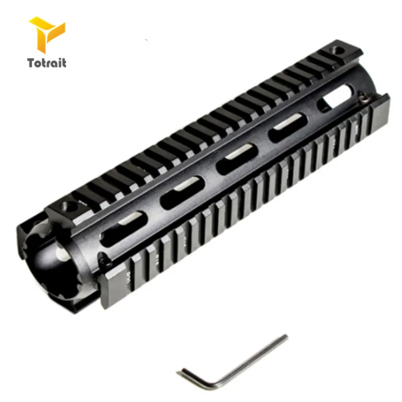 Totrait 9 дюймов Quad Rail Handguard для AR15 Keymod Drop In Rail для страйкбола прицел Крепление черный