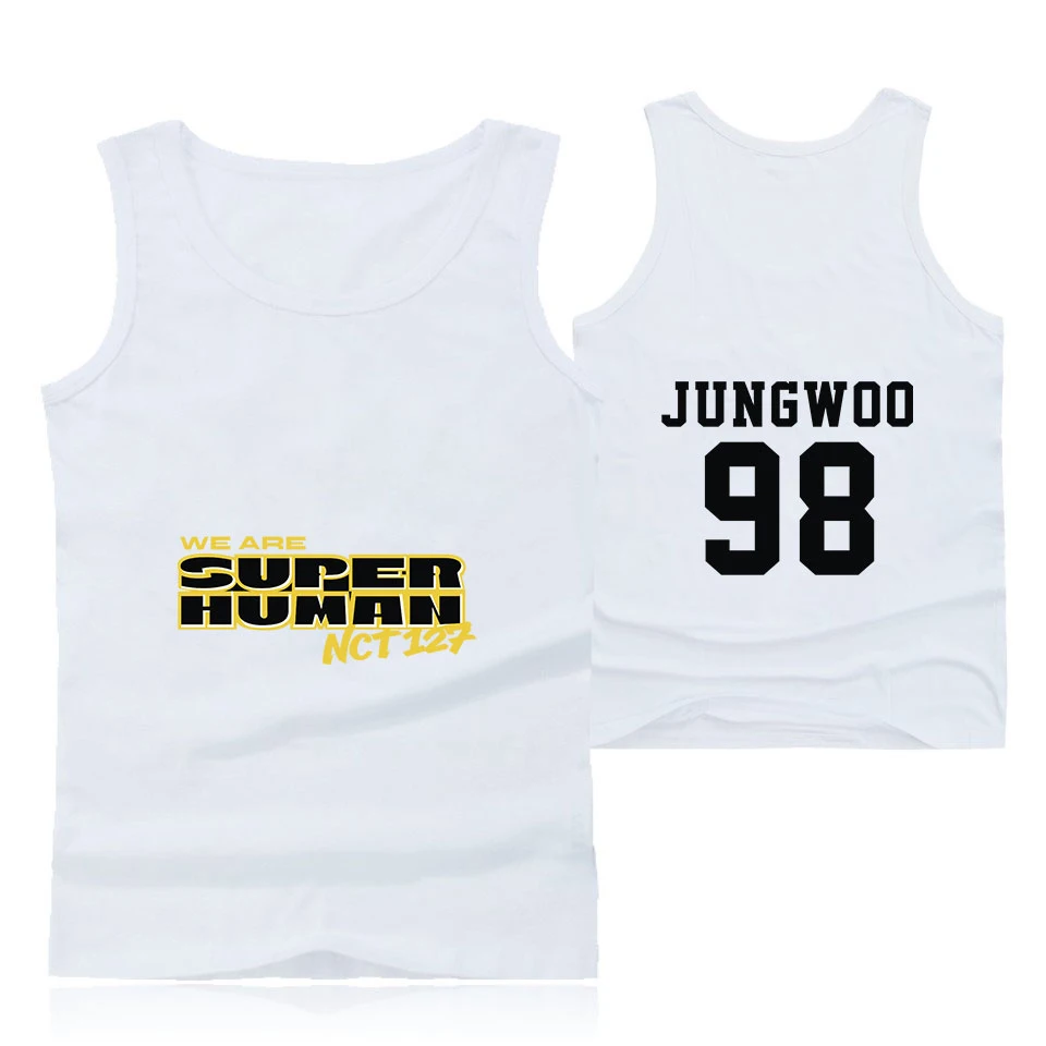 98J hiTank Tops hop summer new sleeveless vest Tank Tops youth popular letter vest sweat print design vest male