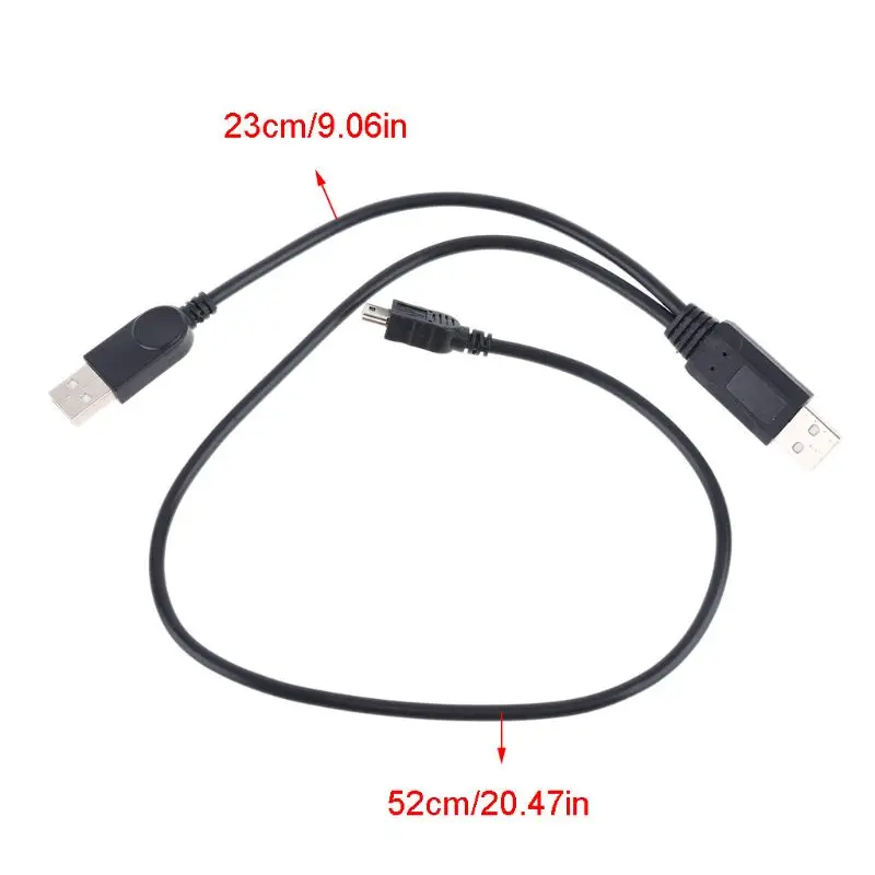 USB в мини кабель для передачи данных адаптер с источником питания внешних жестких