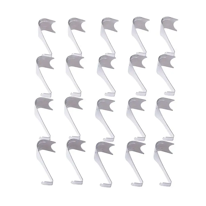 

Silver Heavy Duty Picture Photo Frame Rail Moulding Hanging Hooks 20 Pack
