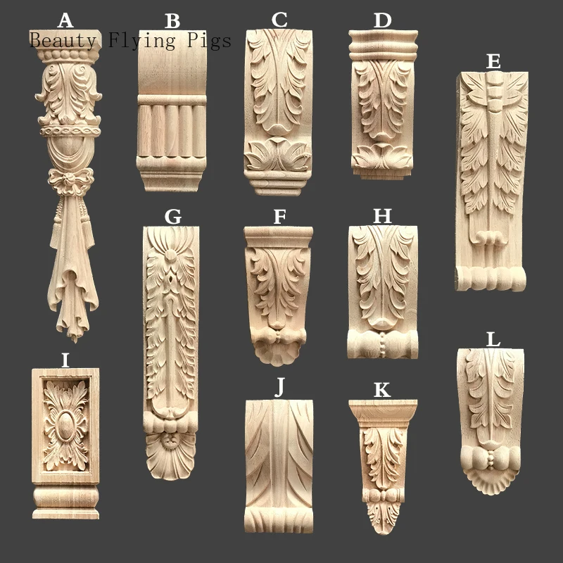 

Dropshipping classic Roman column solid carved carving decoration Chinese stud beam support beam furniture fireplace cabinet