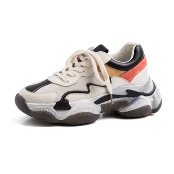 

Layumi's Fashion Spring Summer Sneakers Flats Platforms Casual Shoe Corss-tied Thick Sole Shoes Woman Ladies Flat Sneakers