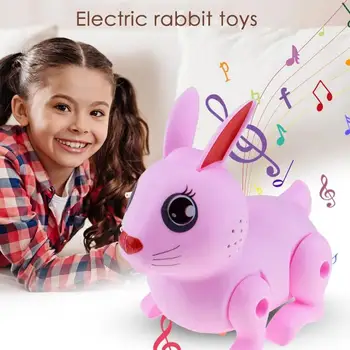 

Electronic Jumping Rabbit Toy Simulation Animal Model Battery Operated Pets Toys Children Gift Home Ornament Random Color