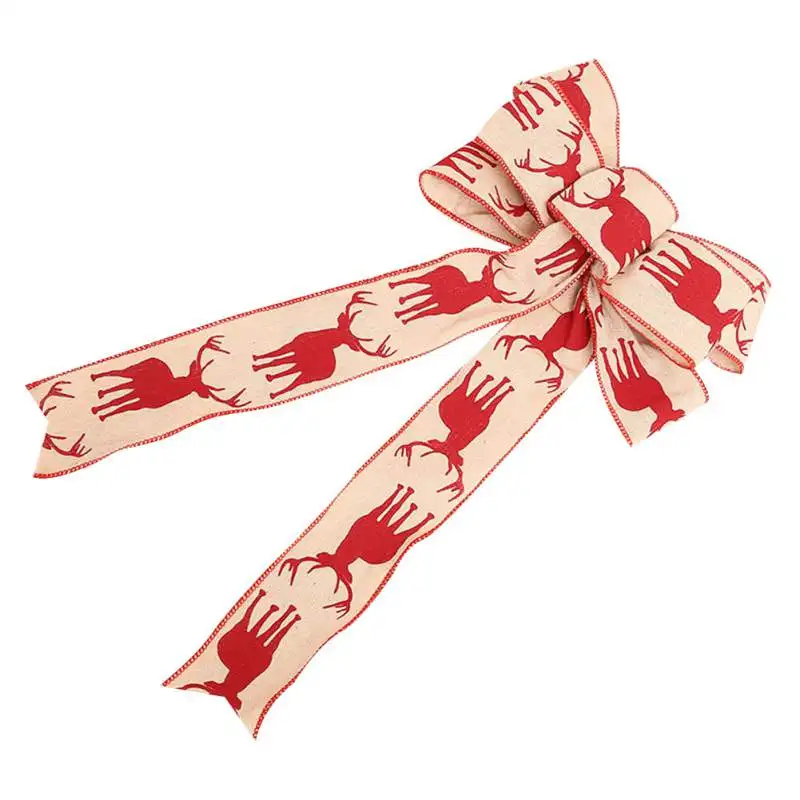 Рождественский бантик подарок ленты цветок в виде праздничной рождественской елки бант украшения обертки для свадьбы украшения для дня рождения подарки - Цвет: 7