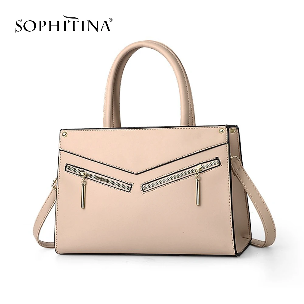 Модные дамские сумочки SOPHITINA элегантные однотонные высококачественные Прошитые