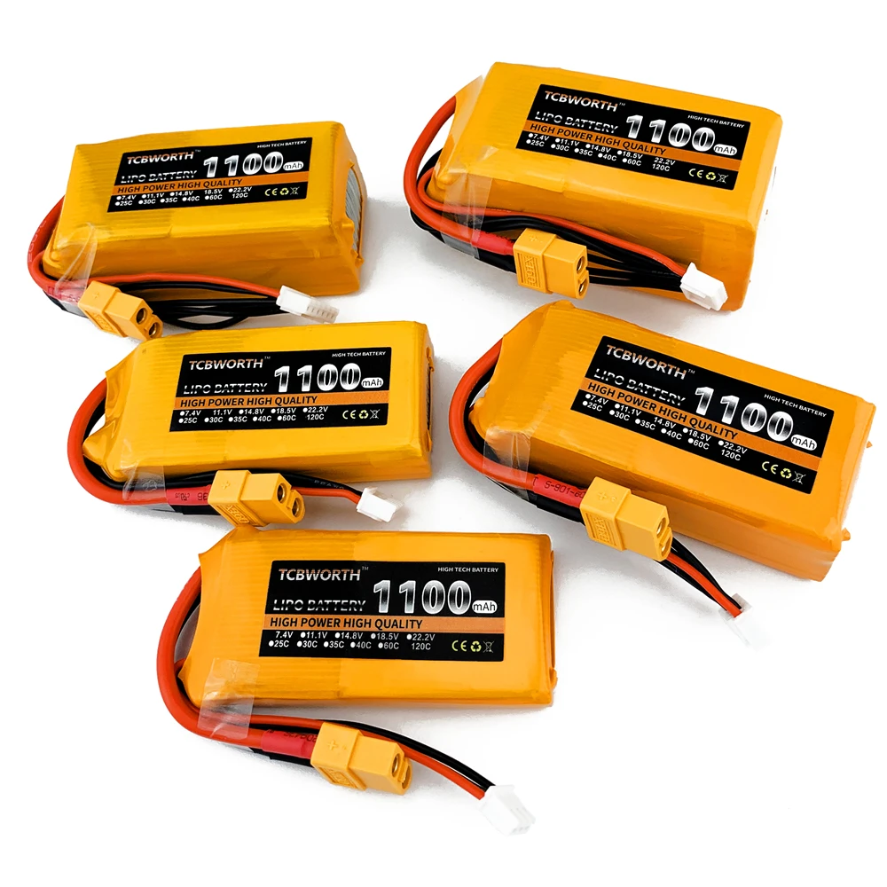 

2 шт. Новинка TCBWORTH 2S RC Дрон LiPo батарея 7,4 В 5200 мАч 120C 2S батареи для радиоуправляемого самолета квадрокоптера автомобиля лодки самолета 7,4 В LiPo