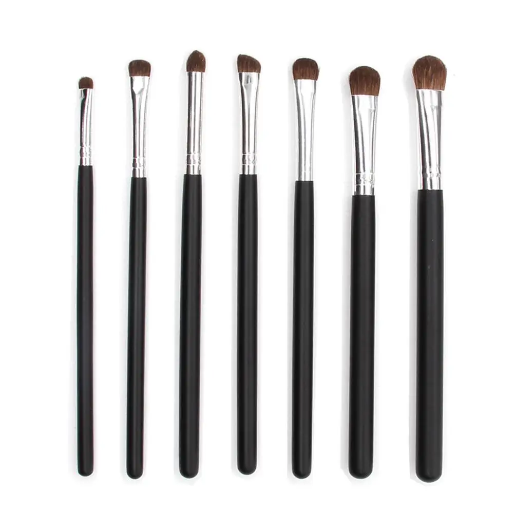 7 шт. конский волос кисть, инструмент для макияжа набор кистей для теней кисти для макияжа классические натуральные волосы животных глаз растушевывание теней набор 4p